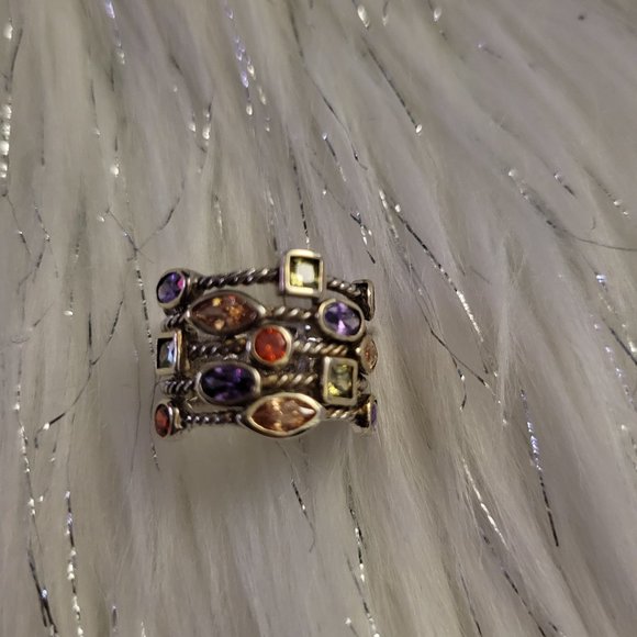 Sterling Silver Gem Stone Accent Ring - Picture 1 of 5